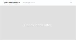 Desktop Screenshot of kskconsultancy.com